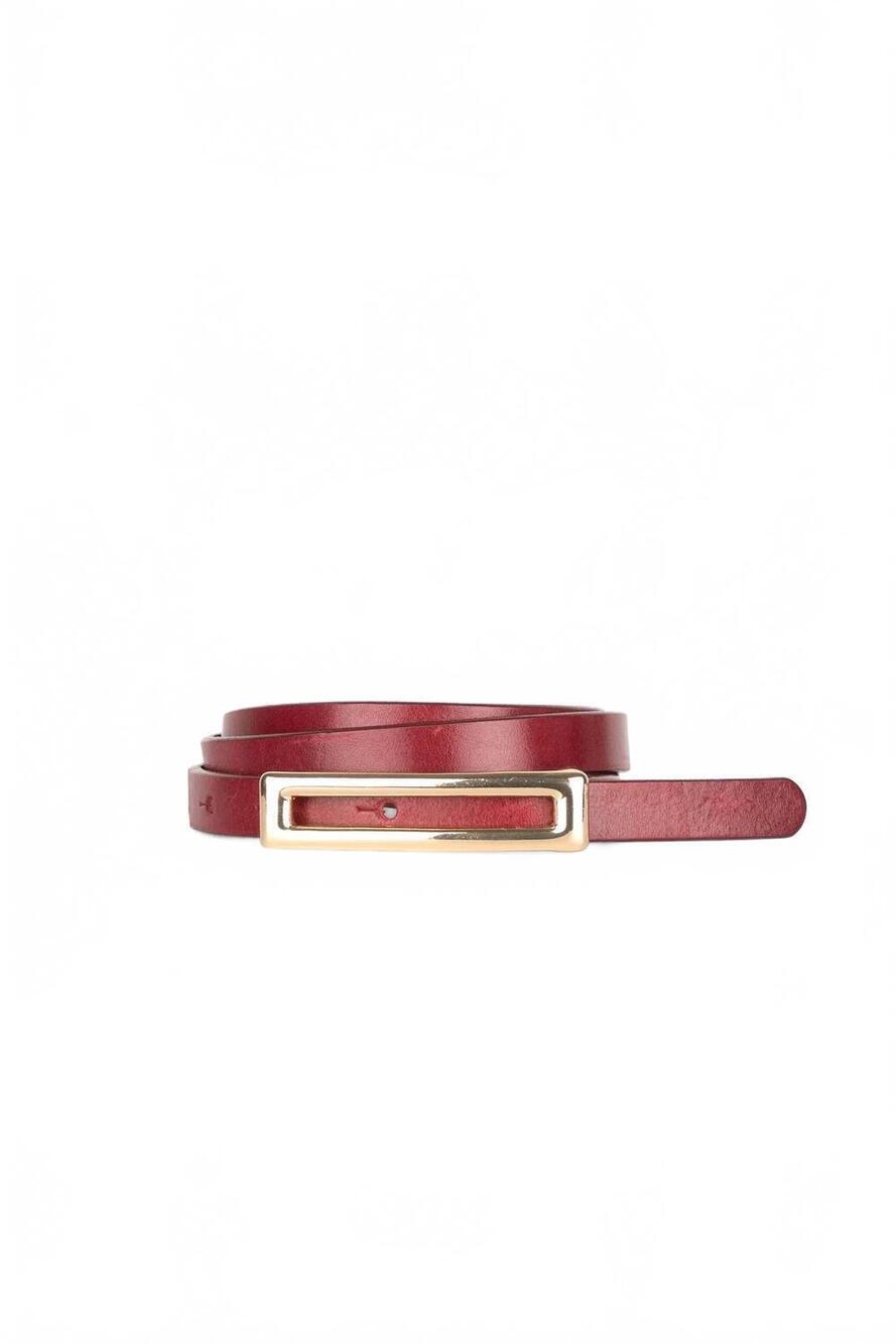 NEW IRIS SETLAKWE women's genuine leather belt in wine